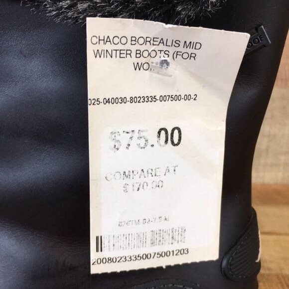 Chaco Black Borealis Mid Winter Bootis Womens 6.5 Hiking‎ Shoes Waterproof - Picture 10 of 14